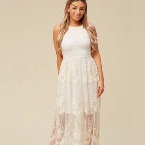 Altar’d State Maxi Dress Cream Bridal Dress